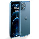 iPhone12 Pro 用 ケース クリア 透明 マット レンズ保護 メッキ加工 ソフトケース おしゃれ 指紋防止 TPU 薄型 おしゃれ スマホケース アイフォン12 Pro 用 カバー (iPhone12 Pro 6.1",ブルー)