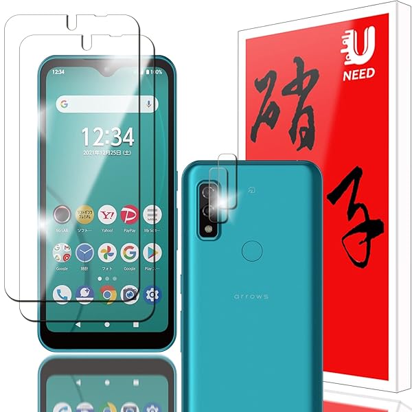 【2+2枚セッ】 ARROWS WE/F-51B 用のガラスフィルム(2枚)+カメラフィルム(2枚) arrows We/FCG01 用の フイルム 強化液晶保...