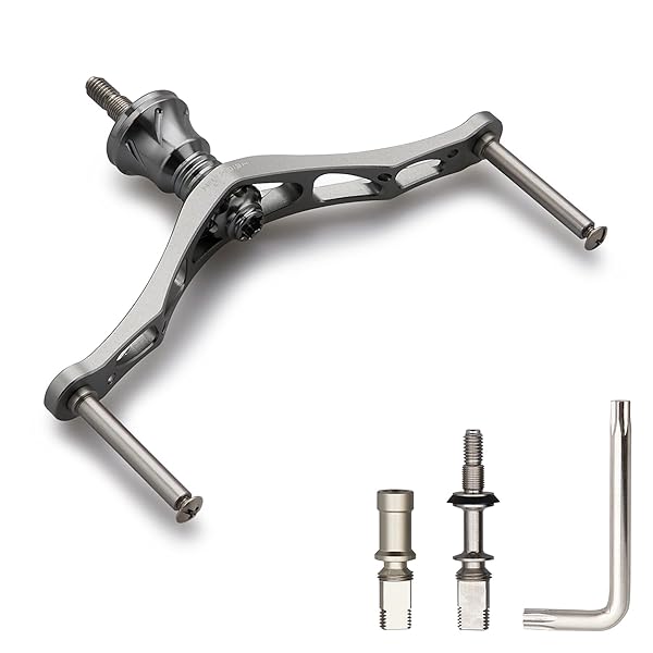 80/92/95/98/110mm リール ハンドル (ノブ無し) シマノ(Shimano) ダイワ(DAIWA) 通用 スピニングリール 用 (95mm - ガンメタル) (208)