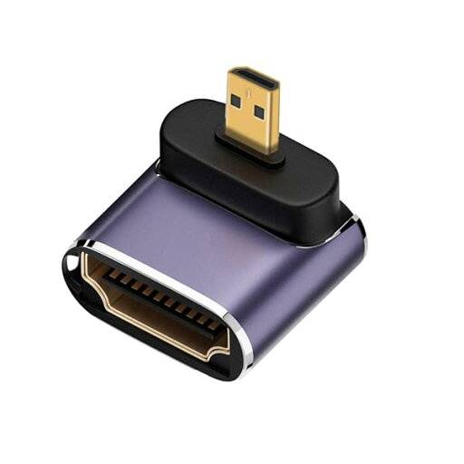 アップ角度のあるマイクロ HDMI 男性 HDMI 2.1 女性 UHD 延長金変換アダプター サポート 8 K 60 hz HDTV に アップ角度のあるマイクロ HDMI 男性 HDMI 2.1 女性 UHD 延長金変換アダプター サポート 8 K 60 hz HDTV に
