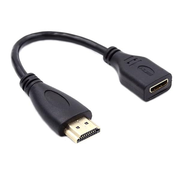 15cm Mini HDMI Type-Cソケット メスからHDMI Type-Aオスアダプター延長ケーブル カメラHDTV 4K 1080P用