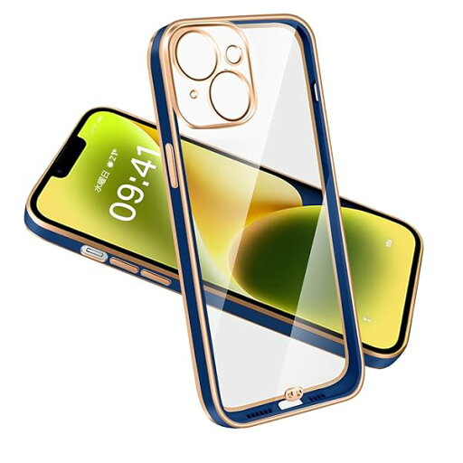iPhone14Plus ケース クリア 耐衝撃 アイフォン14Plus カバー TPU 透明 レンズ保護 ソフトケース 軽量 スマホケース ストラップホール付き 衝撃吸収(ブルー) iPhone14Plus ケース クリア 耐衝撃 アイフォン14Plus カバー TPU 透明 レンズ保護 ソフトケース 軽量 スマホケース ストラップホール付き 衝撃吸収(ブルー)