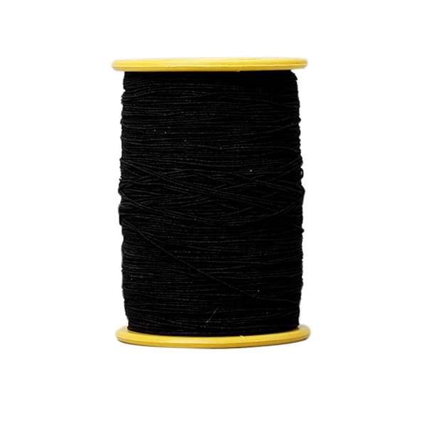 ゴム糸 ミシン ゴム糸 細 0.5mm ゴムカタン糸 手縫い ゴムひも 丸ゴム たっぷり450m巻 手芸ゴム 裁縫 (..