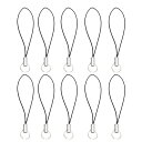 二重リング ストラップ 10本入 スマホ 携帯ストラップ リングストラップ ストラップ紐 パーツ アクセサリー スマホデコレーション 手つくり 自作 DIY金具...