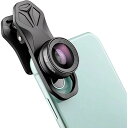 210°魚眼レンズ フィッシュアイ スマホ用カメラレンズ クリップに付き 自撮りレンズ iphone、sony、sharpとファーウェイなどに対応 簡単装着