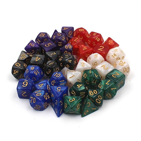 サイコロ 多面体サイコロ アクリル 6色 42個入りトゥルフ神話TRPG カードゲーム 知育 教育などに