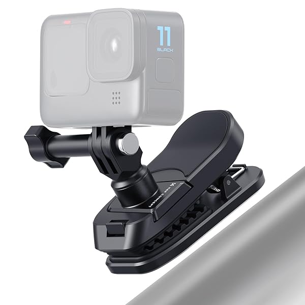 カメラ用マウント 【マグネットとクリップ両用】強力磁力 滑り止め付き バッグストラップクリップ 360..