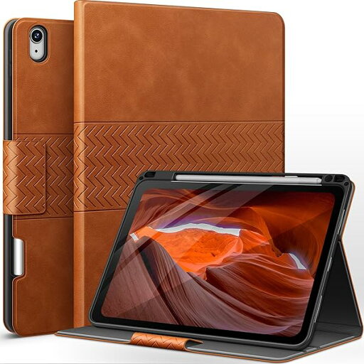 iPad Air 11 インチ M3/M2 (2025/2024) ケース iPad Air 第5/4世代 10.9インチ 2022/2020 ペンシル ホルダー収納 オートスリープ機能 ひび割れない PUレザー製スマート (ブラウン) iPad Air 11 インチ M3/M2 (2025/2024) ケース iPad Air 第5/4世代 10.9インチ 2022/2020 ペンシル ホルダー収納 オートスリープ機能 ひび割れない PUレザー製スマート (ブラウン)