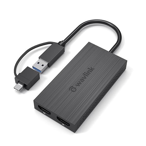 USB 3.0A/type-C-デュアル HDMI アダプター 2K出力 ミニドッキングステーション/最 大4K（3840x2160 @ 30Hzディスプレイ出力/1x1440P対応 HDMI出力ポート/1x1080P対応 HDMI出力ポート1xUS