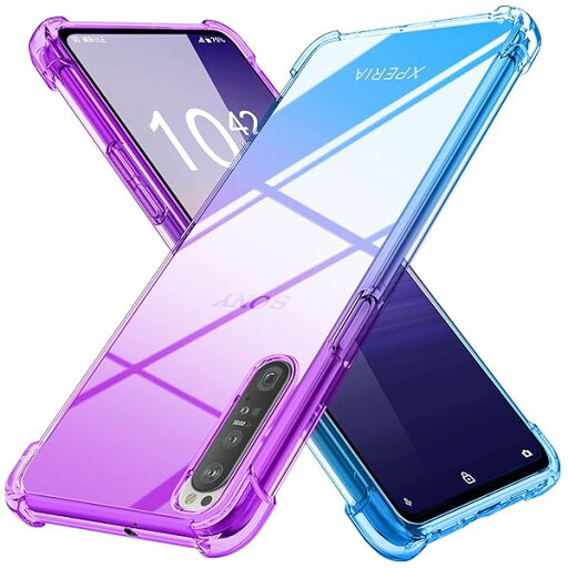 Xperia 5 III ケース クリア 薄型 グラデーション色 ケース 軽量 tpu 耐衝撃 SO-53B SOG05 スマホケース 透明 米軍MIL規格取得 おしゃれ 黄変防止防塵一体型 人気 エクスペリア 5 III 携帯カバー パープルブルー Xperia 5 III ケース クリア 薄型 グラデーション色 ケース 軽量 tpu 耐衝撃 SO-53B SOG05 スマホケース 透明 米軍MIL規格取得 おしゃれ 黄変防止防塵一体型 人気 エクスペリア 5 III 携帯カバー パープルブルー