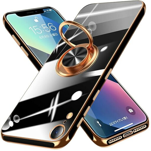 iPhone XR 用ケース リング付き メッキ加工 クリア TPU 耐衝撃 驚くほどの手触り 車載ホルダー対応 軽量 薄型 レンズ保護 マット感 人気 落下防止 アイフォン XR 用 スマホケース 黒 MD-6DDD-04-01 iPhone XR 用ケース リング付き メッキ加工 クリア TPU 耐衝撃 驚くほどの手触り 車載ホルダー対応 軽量 薄型 レンズ保護 マット感 人気 落下防止 アイフォン XR 用 スマホケース 黒 MD-6DDD-04-01