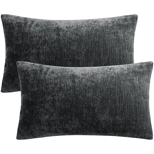 クッションカバー シェニール 2枚セット 撥水 北欧 おしゃれ 隠しジッパー ソファ背当て 装飾 スクエア..