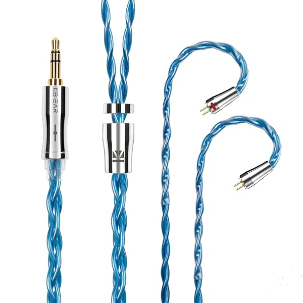 イヤフォン ケーブル 0.78mm 2pin 3.5mm KBEAR 耀 KBX4989 6N単結晶銅 4芯 イヤホン リケーブル 音質改..
