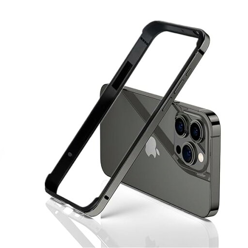 iPhone15ProMax バンパー アルミ ケース メタル+シリコンフレーム 二重構造 レンズ保護 軽量 ストラップ穴 耐衝撃 バンパー (ブラック, iPhone15ProMax) iPhone15ProMax バンパー アルミ ケース メタル+シリコンフレーム 二重構造 レンズ保護 軽量 ストラップ穴 耐衝撃 バンパー (ブラック, iPhone15ProMax)