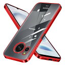 AQUOS sense8 ケース クリア SH-54D SHG11 スマホケース 透明 tpu 薄型 背面クリア アクオス センス8 カバー 赤 ストラップホール付き 軽量 耐衝撃 ソフト 保護 レッド