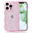 iPhone 13 Pro Max ケース クリア キラキラ かわいい tpuソフトケース 薄型 傷防止背面 滑り止め 指紋防止 ストラップホール付き スマホケース アイホン13プロマックス カバー (ピンク, iPhone13 Pro Max 6.