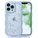 iPhone 15 Pro ケース 半透明 キラキラ かわいい tpuソフトケース 薄型 傷防止背面 滑り止め 指紋防止 ストラップホール付き スマホケース アイホン15プロ カバー (ブルー, iPhone15 Pro 6.1")