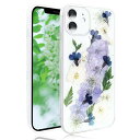 iPhone11 ケース クリア かわいい 花柄 真花 ドライフラワー 薄型 軽量 透明 ソフト TPU 耐衝撃 お洒落 綺麗 美しい 本物の花 花びら キラキ...