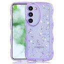 Samsung Galaxy s23 Plus ケース クリア キラキラ 星 かわいい tpuソフトケース 薄型 傷防止背面 滑り止め 指紋防止 美しい おしゃれ ストラップホール付き スマホケース ギャラクシーs23プラス 透明カバー (パープル,