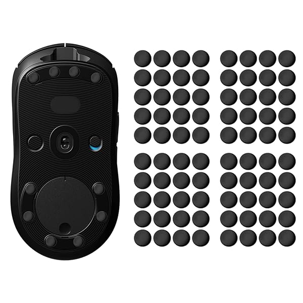 80 粒入り 厚さ 6mm マウスソール 汎用 なめらかな滑走性 通用 高耐久 超低摩擦 マウスフィート交換用 通用 プレミアム 円形 ラウンドエッジ （黒です）
