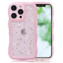 スマホケース 対応 iPhone16 Pro ケース クリア キラキラ かわいい tpuソフトケース 薄型 傷防止背面 滑り止め 指紋防止 ストラップホール付き スマホケース アイホン16プロ カバー (透明ピンク)