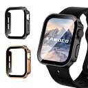 【2枚セット】 アップルウォッチ 防水 カバー 保護 iWatch 46mm Series 10 直角エッデザイン apple watch 用 ケース 対応 46mm ローズゴールド と ブラック