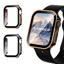 【2枚セット】 アップルウォッチ 防水 カバー 保護 iWatch 46mm Series 10 直角エッデザイン apple watch 用 ケース 対応 46mm ブラック/ローズゴールド と ブラック/シルバー