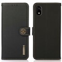 かんたんスマホ4 ケース 手帳型 本革 A402ZT 本革 財布型 シュリンクカーフレザー 高級本皮 耐衝撃 マグネット式ボタン スピーカーホール付き カード収...