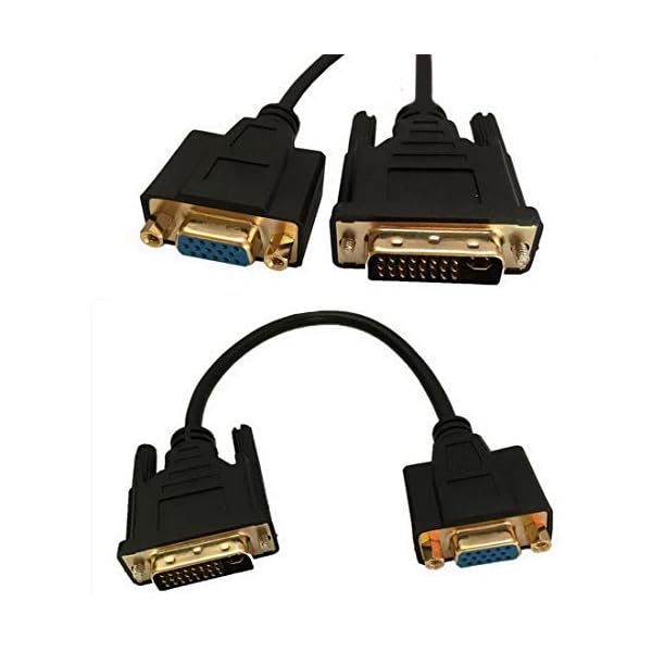 DVI VGA 変換 DVI-I 24+1 to VGA 変換ケーブル25cm オス→メス延長ケーブ DVI 24+5 DVI-オス+ VGA メス ケーブルの長さを延長ケーブコード
