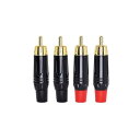 RCA ペアプラグ rcaオスプラグ ステレオミニプラ rca オーディオ 変換プラグ 金メッキコネクタ スピーカ ミキシングコンソ-ル パワーアンプに適しています 4個セット