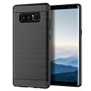 Galaxy Note8 用の スマホケース SC-01K/SCV37 用の ケース カバー ケース 炭素繊維カバー (素材/TPU) 指紋防止 滑り止め 薄型 軽量 耐衝撃 簡易脱着 ソフトケース カラー:黒