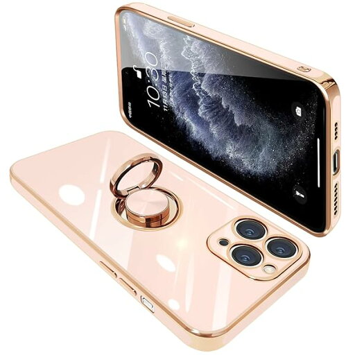 アイフォン11 Pro Max ケース リング付き アイフォン11promax リング カバー 耐衝撃 TPU メッキ加工 360°回転 スタンド機能 車載ホルダー ストラップホール付き 6.5インチ(ピンク) アイフォン11 Pro Max ケース リング付き アイフォン11promax リング カバー 耐衝撃 TPU メッキ加工 360°回転 スタンド機能 車載ホルダー ストラップホール付き 6.5インチ(ピンク)