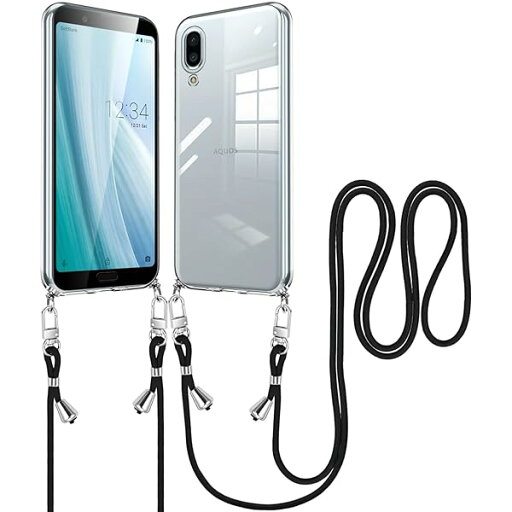 クリア AQUOS Sense3 Plus ケース ショルダー AQUOS Sense3Plus SH-RM11/SH-M11/SHV46 スマホケース ストラップ付き 耐衝撃 カバー TPU 肩掛け 斜めかけ 縄掛けケース 薄型 軽量 長さ調整可能 クリア AQUOS Sense3 Plus ケース ショルダー AQUOS Sense3Plus SH-RM11/SH-M11/SHV46 スマホケース ストラップ付き 耐衝撃 カバー TPU 肩掛け 斜めかけ 縄掛けケース 薄型 軽量 長さ調整可能