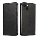iPhone15 ケース 手帳型 本革 スマホケース 携帯カバー 財布型 レザー 軽量 薄型 アイフォン 15 手帳ケース 耐衝撃 耐摩擦 マグネット式 カード収納 スタンド機能(iPhone15, ブラック)