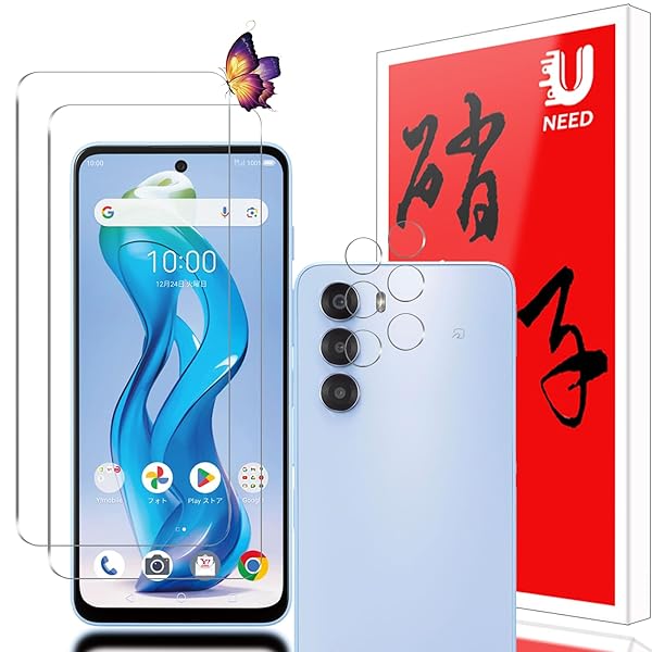 【2+2枚セット】ZTE nubia S 5G 用のガラスフィルム(2枚)+カメラフィルム(2枚) a403zt 用の フイルム 強化液晶保護フィルム ワンタッ...