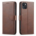 iPhone 11 ケース 手帳型 スマホケース 手帳型 携帯カバー レザー 軽量 薄型 耐衝撃 耐摩擦 全面保護 マグネット式 カード収納 スタンド機能 iphone11ケース 6.1 インチ対応(iPhone11, ブラウン)
