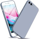 iPhone8Plus iPhone7Plus ケース リキッドシリコン 耐衝撃 レンズ保護 薄型 iPhone 8 Plus カバー 指紋防止 ソフト ワイヤレス充電対応 おしゃれ ストラップホール付き (グレー)