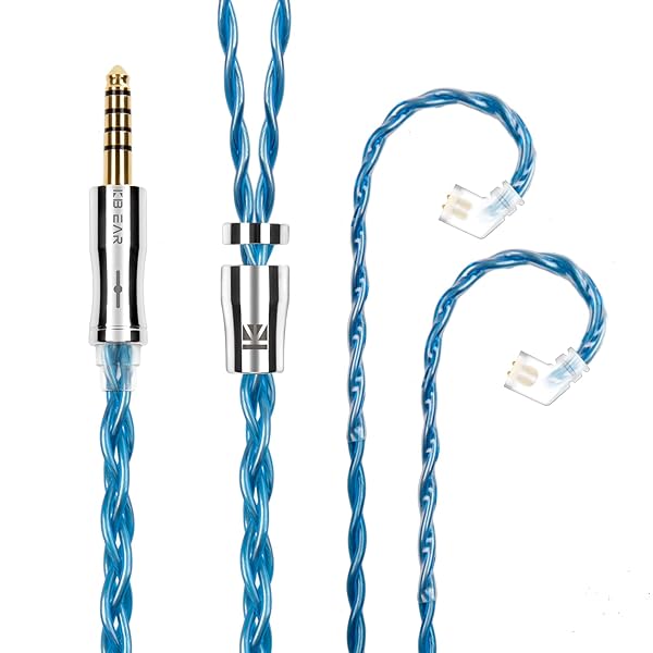 イヤモニ アップグレードケーブル QDC 4.4mm KBEAR 耀 KBX4989 6N単結晶銅 4芯 イヤホン 交換用ケーブ..