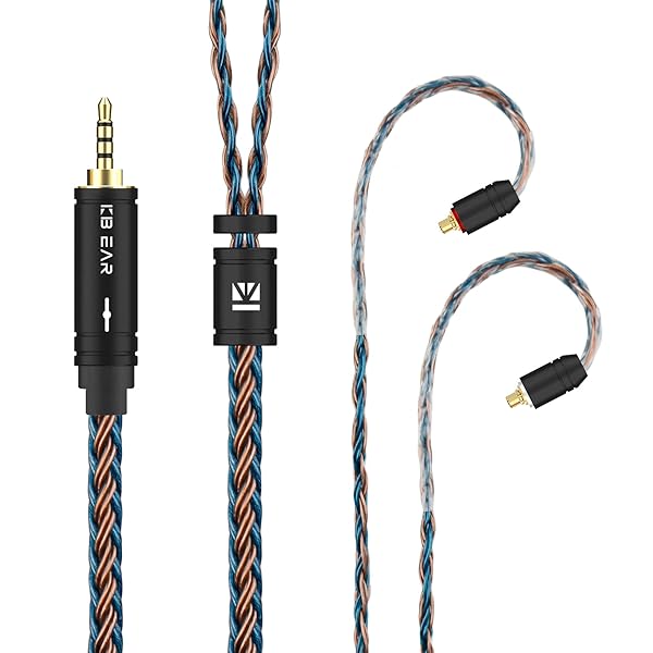 イヤフォン ケーブル mmcx 2.5mm KBEAR ST16 KBX4992 5N単結晶銅銀メッキ 16芯 イヤホン リケーブル バ..