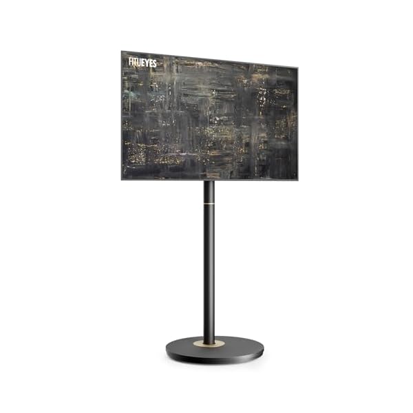 DESIGN テレビスタンド キャスター付き 32～65Vインチ対応 リビングルーム 自立式 移動式 シンプル スマート スリム ブラック マスターシリーズ