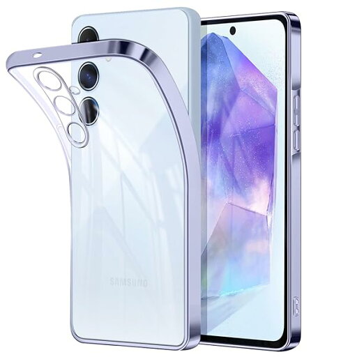 Galaxy A55 5G ケース クリア SC-53E カバー ギャラクシー A55 スマホケース 透明 TPU 薄型 耐衝撃 スリム パープル ソフトケース ストラップホール付き サムスンA55 ケース 薄紫 Galaxy A55 5G ケース クリア SC-53E カバー ギャラクシー A55 スマホケース 透明 TPU 薄型 耐衝撃 スリム パープル ソフトケース ストラップホール付き サムスンA55 ケース 薄紫