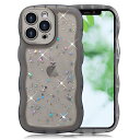 iPhone 14 Pro ケース クリア キラキラ かわいい tpuソフトケース 薄型 傷防止背面 滑り止め 指紋防止 ストラップホール付き スマホケース アイホン14プロ カバー (ブラック, iPhone14 Pro 6.1")