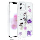 iPhone11 ケース クリア かわいい 花柄 真花 ドライフラワー 薄型 軽量 透明 ソフト TPU 耐衝撃 お洒落 綺麗 美しい 本物の花 花びら キラキ...