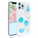 iPhone 12 Pro Max ケース クリア かわいい 花柄 真花 ドライフラワー 薄型 軽量 透明 ソフト TPU 耐衝撃 お洒落 綺麗 美しい 本物の...