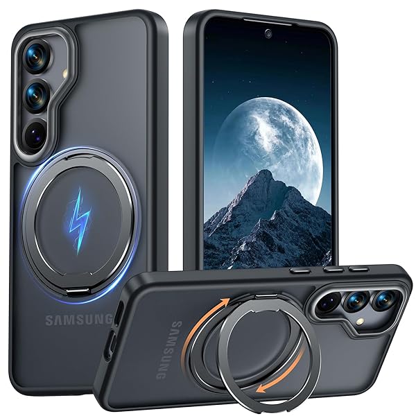 Galaxy S25 用 ケース Magsafe対応 ギャラクシーs25 / SC-51F / SCG31 カバー 360°回転スタンド スマホ..
