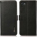 For iPhone 16e ケース 手帳型 for アイフォン 16e カバー 財布型 高級本皮 シュリンクカーフレザー シンプル手帳ケース 耐摩擦 サイドマ...