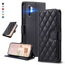 UnivoColors Galaxy Note 10 Plus (SC-01M/SCV45) キルティングレザー調 手帳型ケース エレガント 高質PU マグネッ...