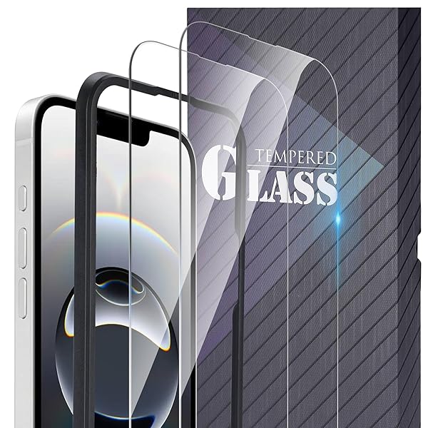 iphone 13/13proガラスフィルム (2枚セット) イフォン13/14 平面保護 指紋認証 iPhone 14/16E液晶保護フィルム 指紋防止 硬度...