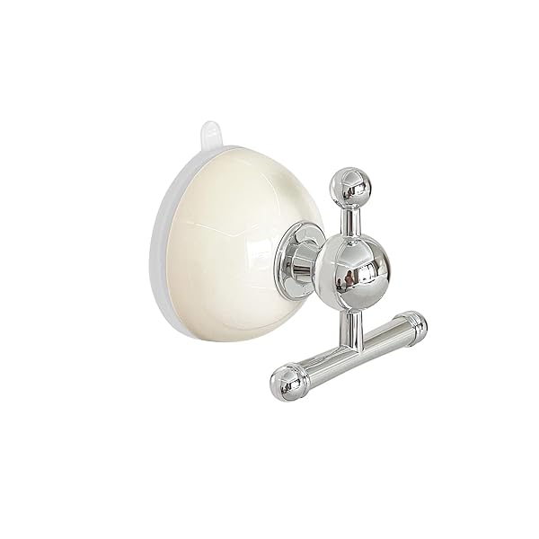 強力吸盤フック 3in1 クリーム色 耐荷重3kg 繰り返し使用可能 壁掛けフック 傷つけない 浴室 お風呂 キッチン 玄関 ドア