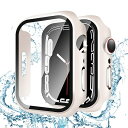 対応 Apple Watch ケース Series SE2/SE/6/5/4 Apple Watch カバー PC素材 IP68 防水ケース アップルウォッチ ケース ガラスフィルム 一体型 日本旭硝子材 二重構造 アップルウォッチ カバー 全面保護